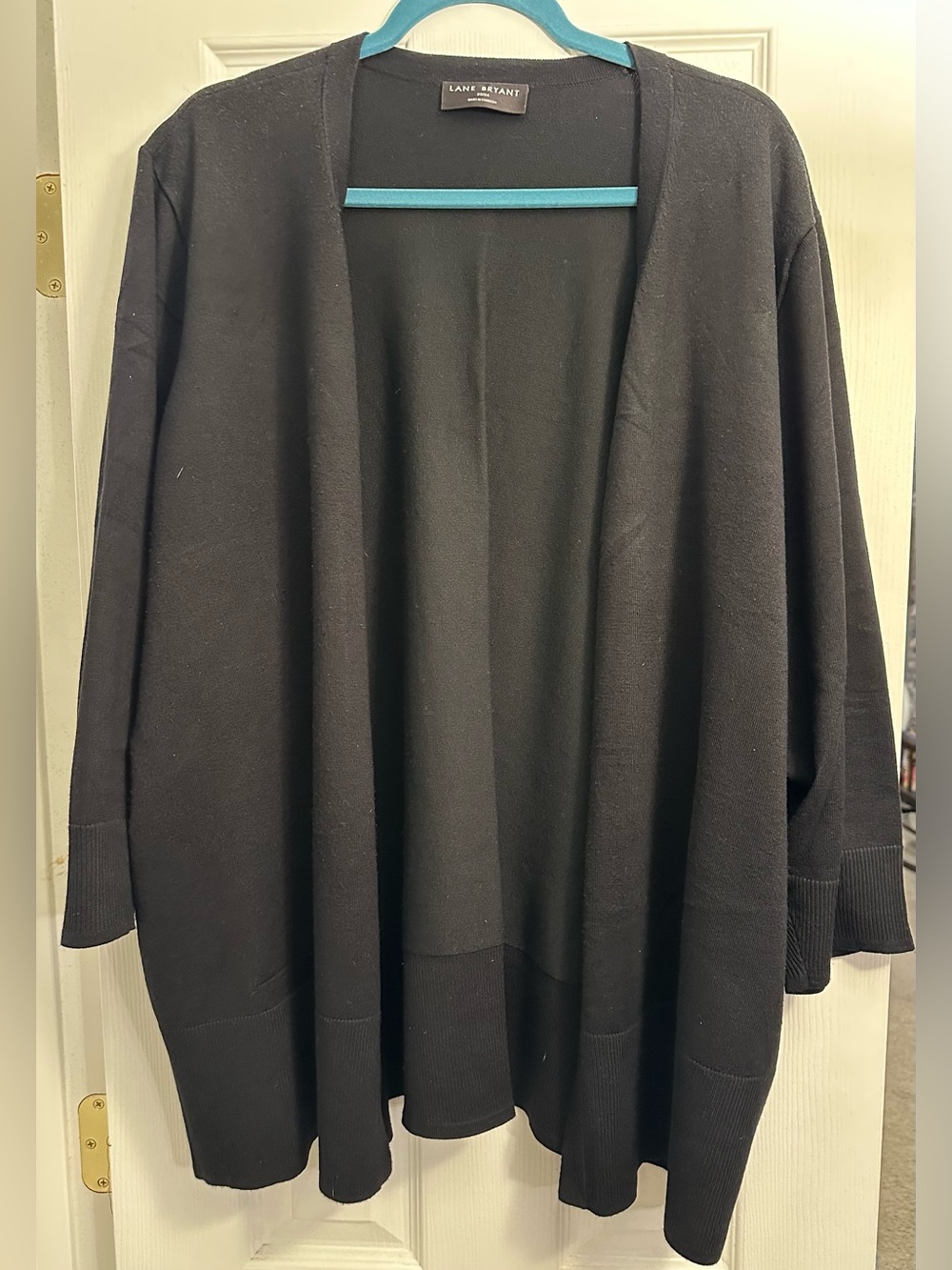 NWOT Lane Bryant Black Open-Front Draped Cardigan Size 22-24